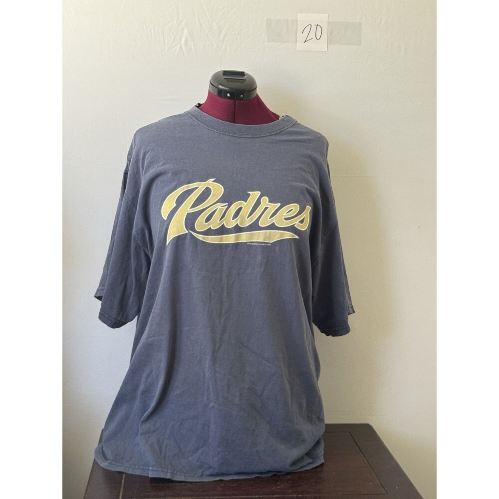 Vintage San Diego Padres Lee Sport Blue Graphic T Shirt Adult XL MLB Baseball